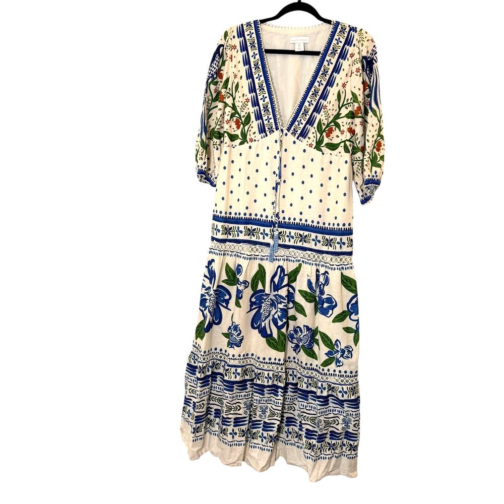 House of Harlow 1960 Linen Floral Maxi Dress